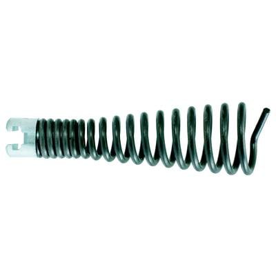 Schwarze Spiralfeder aus Metall mit zylindrischer Form, sichtbar von der Seite.
