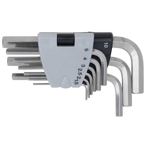 Thumbnail - KS Tools 964.0320 Innen-Sechskant Winkelschraubendreher-Set 1.5 mm, 2 mm, 2.5 mm, 3 mm, 4 mm, 5 mm, 6 mm, 8 mm, 10 mm 9t...
