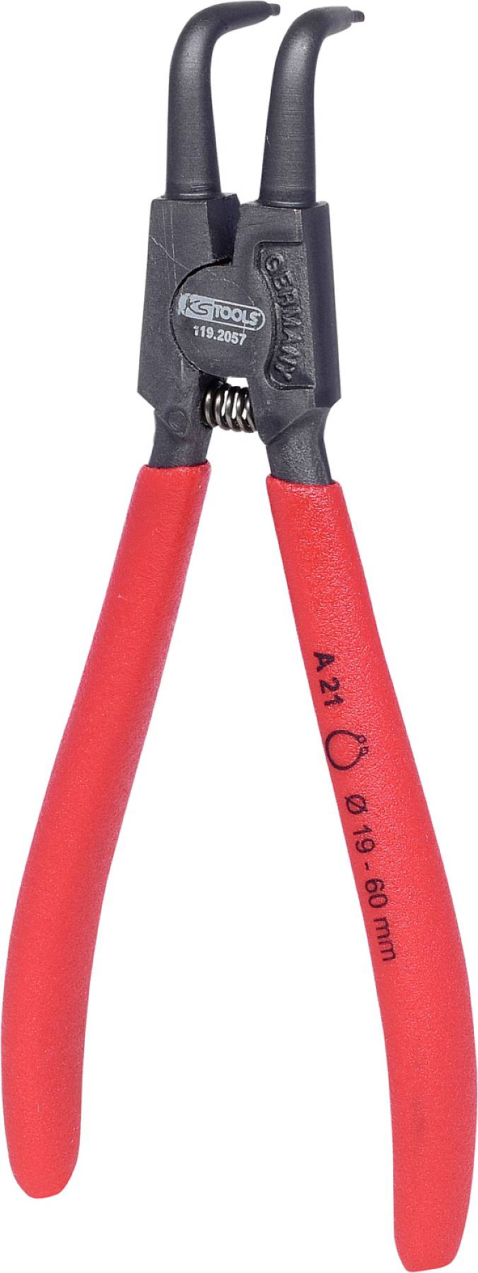 KS TOOLS Aussen-Sicherungszangen, abgewinkelt, 19-60 mm (119.2057)