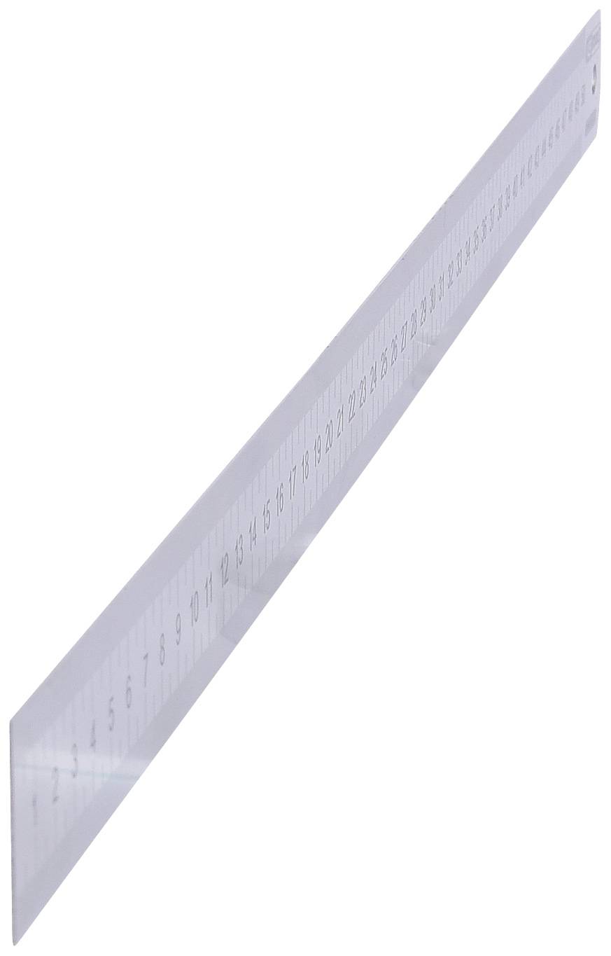 Ein transparenter Lineal, 30 cm lang, mit Zentimeter- und Millimeter-Markierungen. Ideal zum präzisen Messen und Zeichnen.