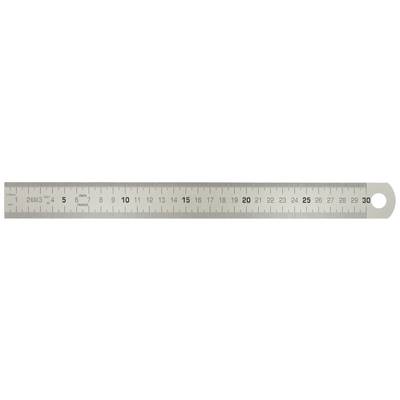 Metalllineal mit Zentimeter- und Millimeterskala von 0 bis 30 cm, links beginnend.