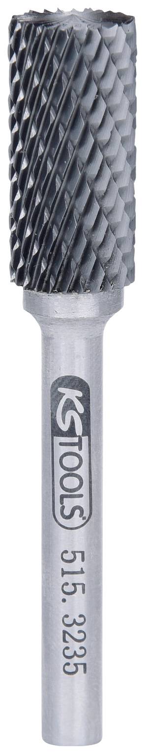 KS TOOLS HM Zylinder-Frässtift Form A mit Stirnverzahnung, 12mm (515.3235)