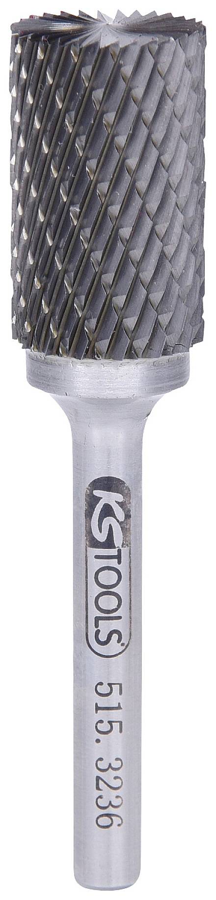KS TOOLS HM Zylinder-Frässtift Form A mit Stirnverzahnung, 16mm (515.3236)