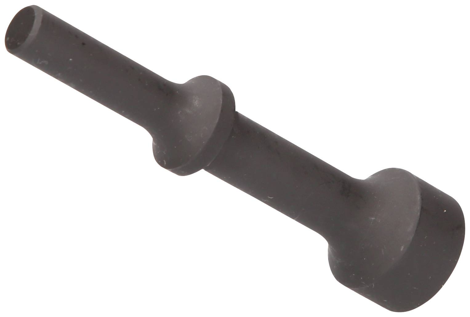 Ein dunkelgraues, zylindrisches Kunststoffteil mit schmalem Ende. Es wird als Gehäuse für ein elektronisches Bauteil verwendet.