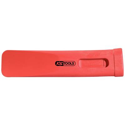 Ein oranger Kunststoffkeil mit dem Logo 'KS TOOLS', verwendet zum Anheben oder Positionieren von Materialien.