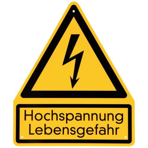 Thumbnail - Warnschild Hochspannung, Lebensgefahr (B x H) 200 mm x 237 mm 1 St.