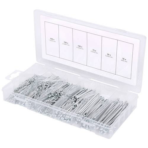 KS Tools Sortiment Splinte, 1,6x25,4mm-4,0x63,5mm, 555-tlg 1 St.