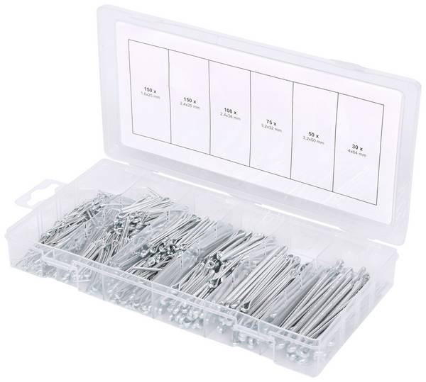 KS Tools Sortiment Splinte, 1,6x25,4mm-4,0x63,5mm, 555-tlg    1 St.