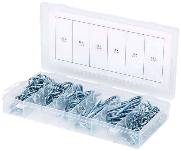 KS Tools 970.0380 Sortiment Haken- und Ösenschrauben,151-tlg    1 St.