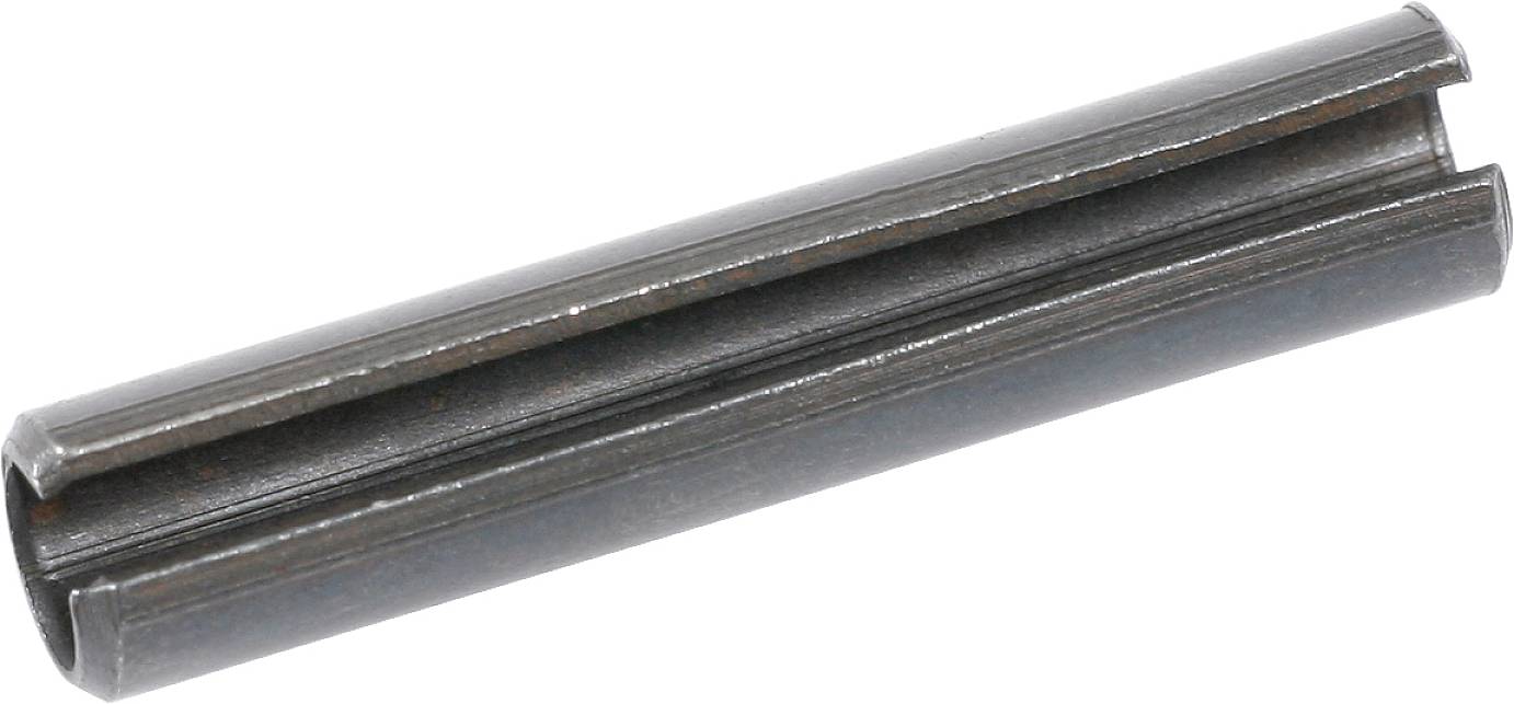Metallstift in Rollform, verwendet zur Verbindung oder Befestigung von Mechanikteilen.