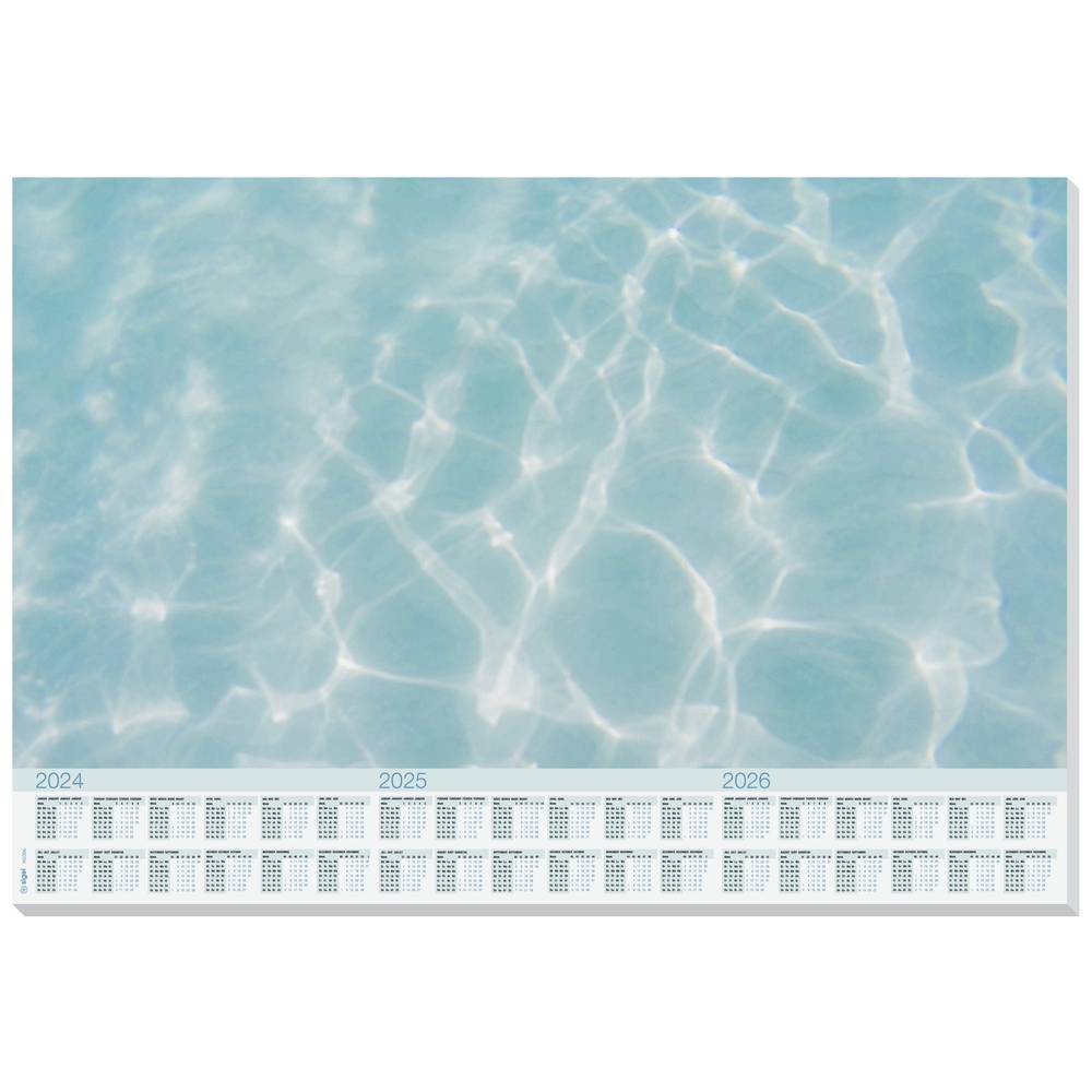 Sigel Cool Pool HO306 Bureau onderlegger 3-jaarskalender Wit, Bont (b x h) 59.5 cm x 41 cm