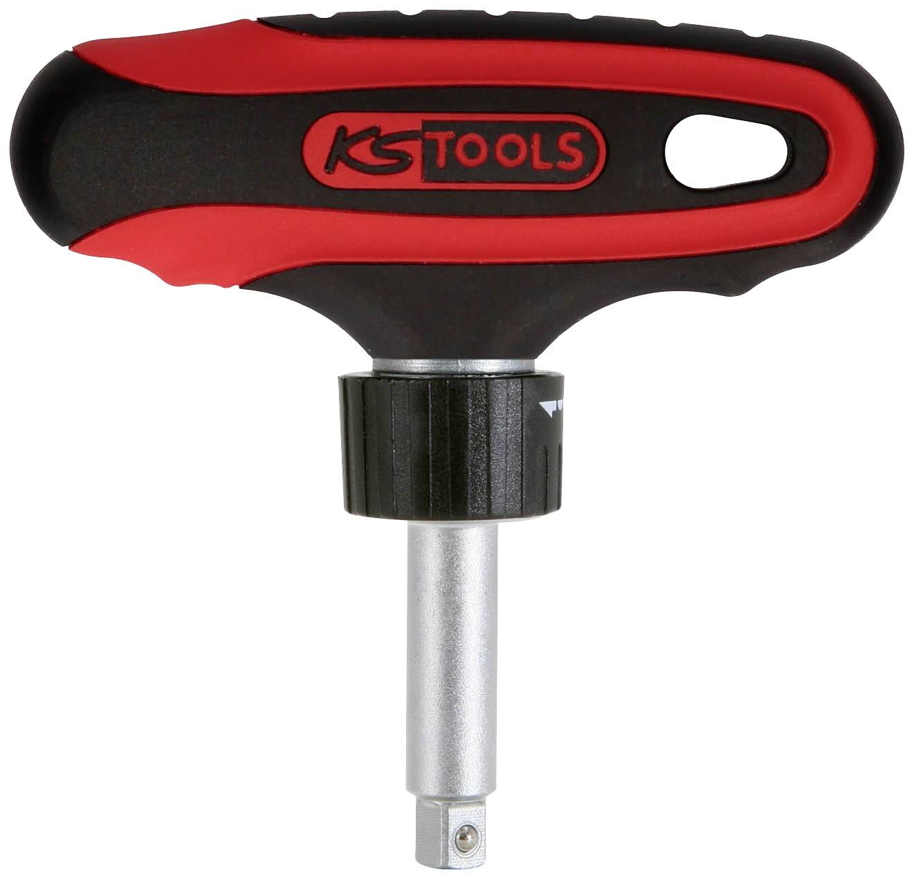 KS TOOLS 1/4\" ERGOTORQUEmax T-Griff-Knarre, 45 Zahn (151.1109)