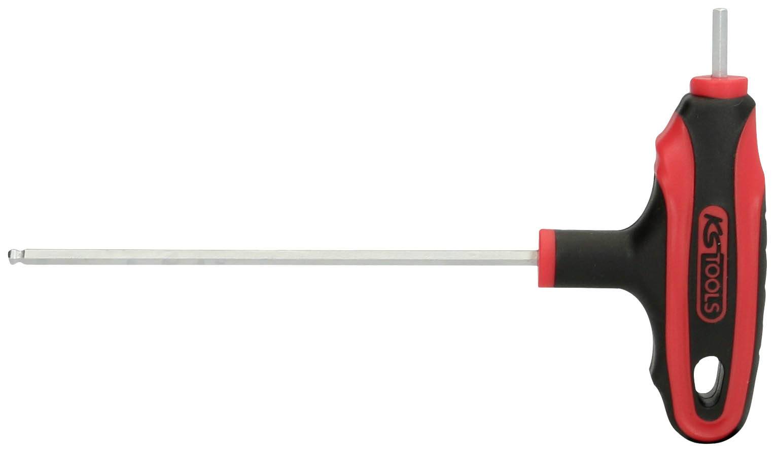 KS TOOLS ERGOTORQUEplus T-Griff-Innensechskant-Kugelkopf-Schlüssel, 3mm (151.8132)