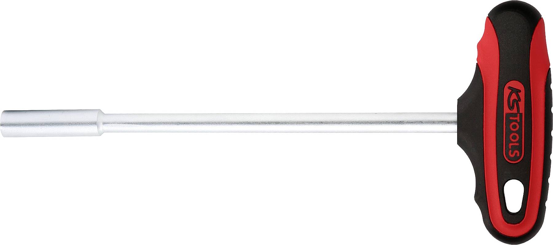 KS TOOLS CHROMEplus T-Griff-Nuss-Schraubendreher, lang, 7mm (158.5007)