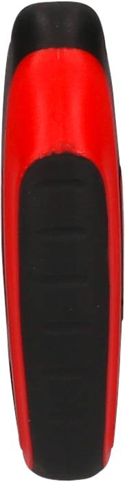 'Roter und schwarzer Schraubendrehergriff, rutschfestes Design.'