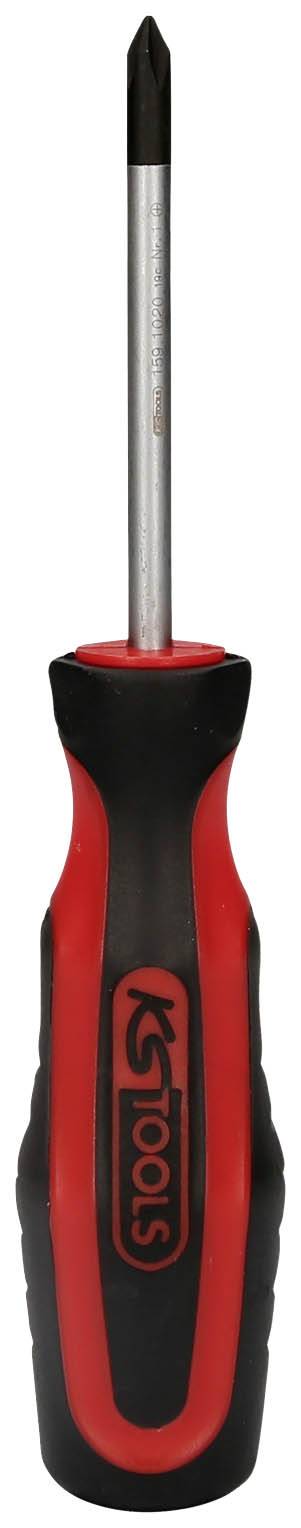 KS Tools 159.1020 1591020 Kreuzschlitz-Schraubendreher PH 1 DIN ISO 8764