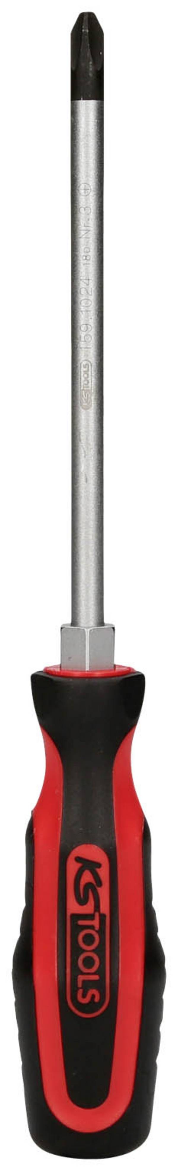 KS Tools 1591024 159.1024 Kreuzschlitz-Schraubendreher PH 3 Klingenlänge: 150 mm DIN ISO 8764