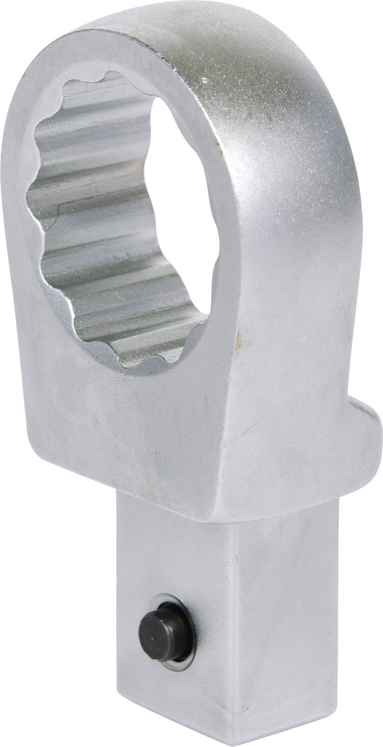 Metallaufsatz mit gezahntem, ovalem Öffnung, passend für einen Werkzeugkopf.