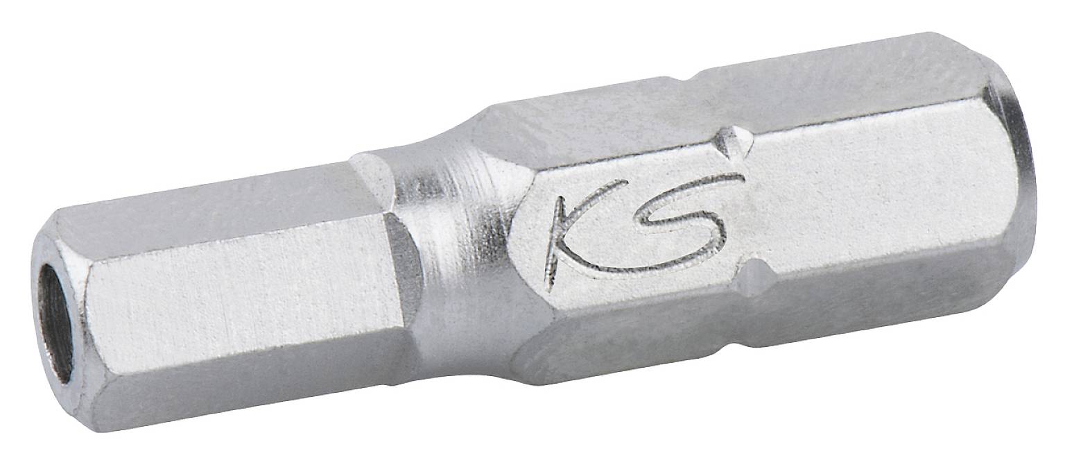 KS Tools 911.2955 Sechskant-Bit Spezialstahl vernickelt C 6.3 1 St.