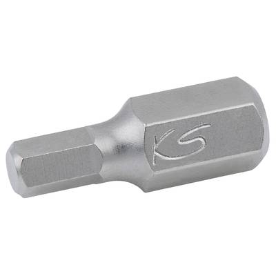 Sechskant-Bit, silber, mit 'KS'-Logo, für Schraubendreher.