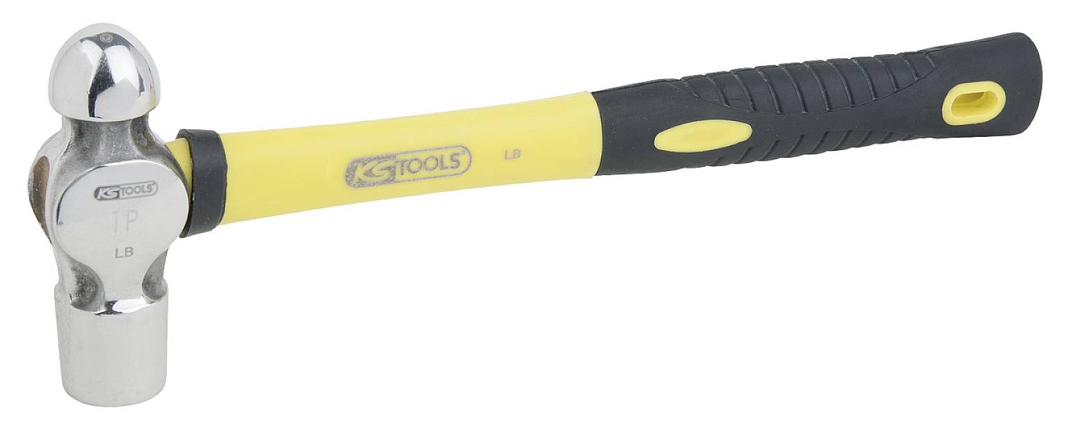 KS TOOLS EDELSTAHL Schlosserhammer mit Fiberglasstiel, 340g (964.2102)