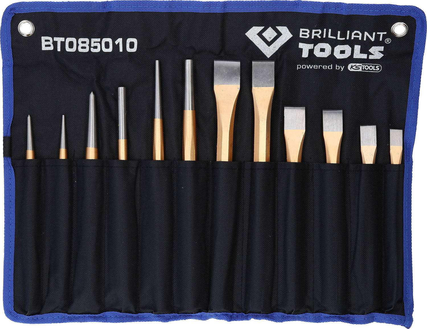 Brilliant Tools Meißel und Durchtreiber-Satz, 12-tlg BT085010