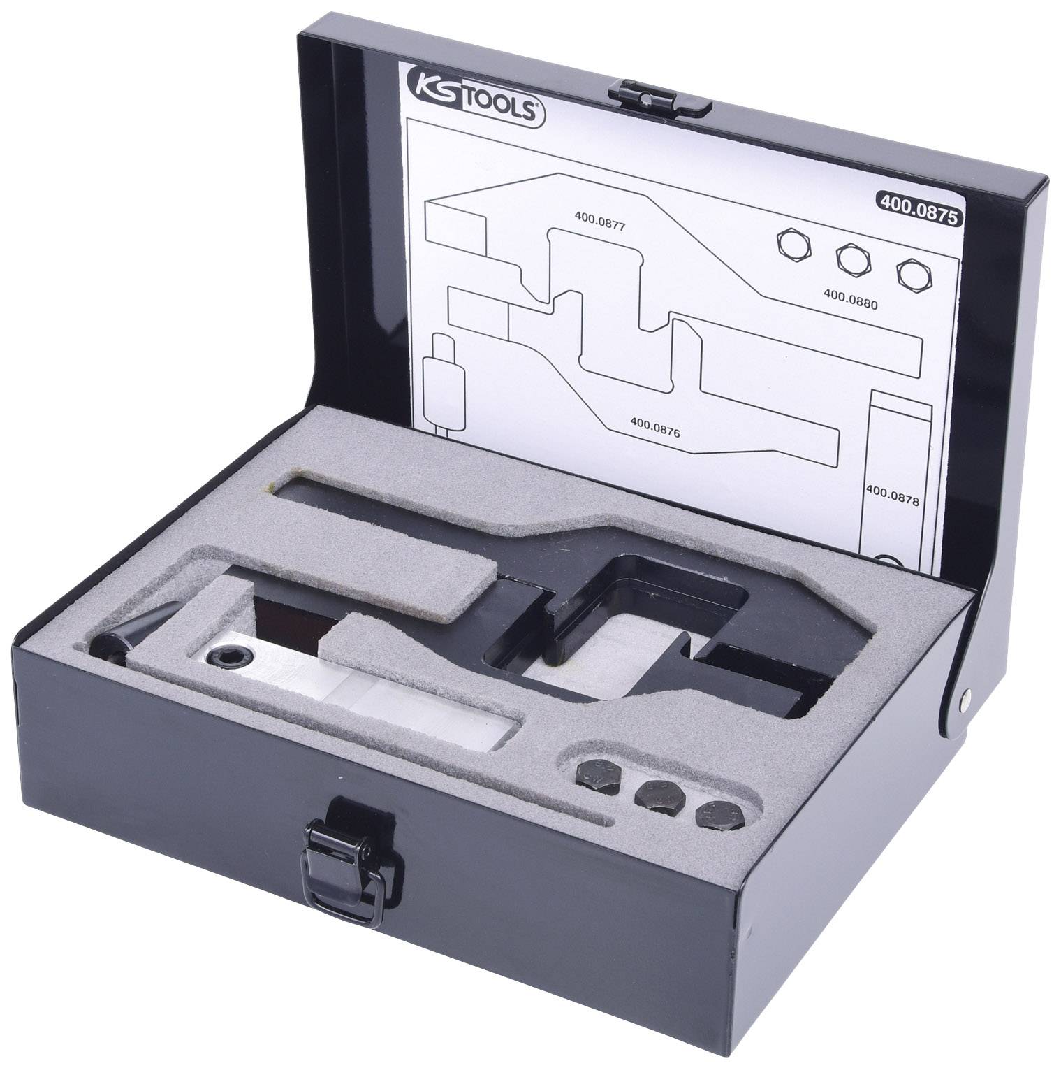KS Tools 4000875 Motoreinstell-Werkzeug-Satz für BMW / Mini / PSA, 7-tlg 1,4 Motoren