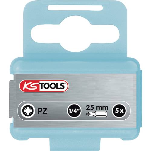 Thumbnail - KS Tools 910.2222 9102222 Kreuzschlitz-Bit PZ 2 Edelstahl V2A rostfrei C 6.3 5 St.