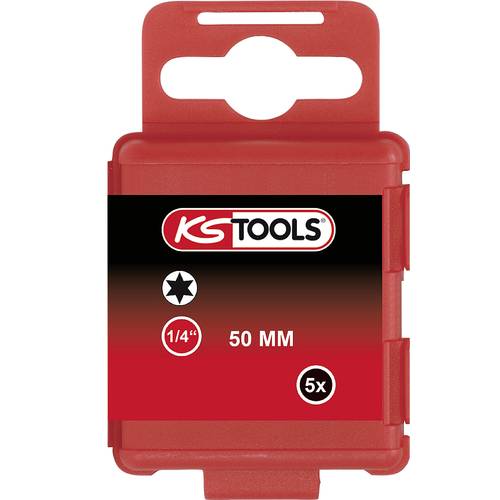 KS Tools 911.2726 9112726 Torx-Bit T 10 Spezialstahl vernickelt E 6.3 5 St.