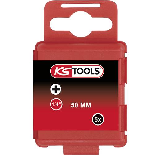 KS Tools 911.3342 9113342 Kreuzschlitz-Bit PH 4 vernickelt E 6.3 5 St.
