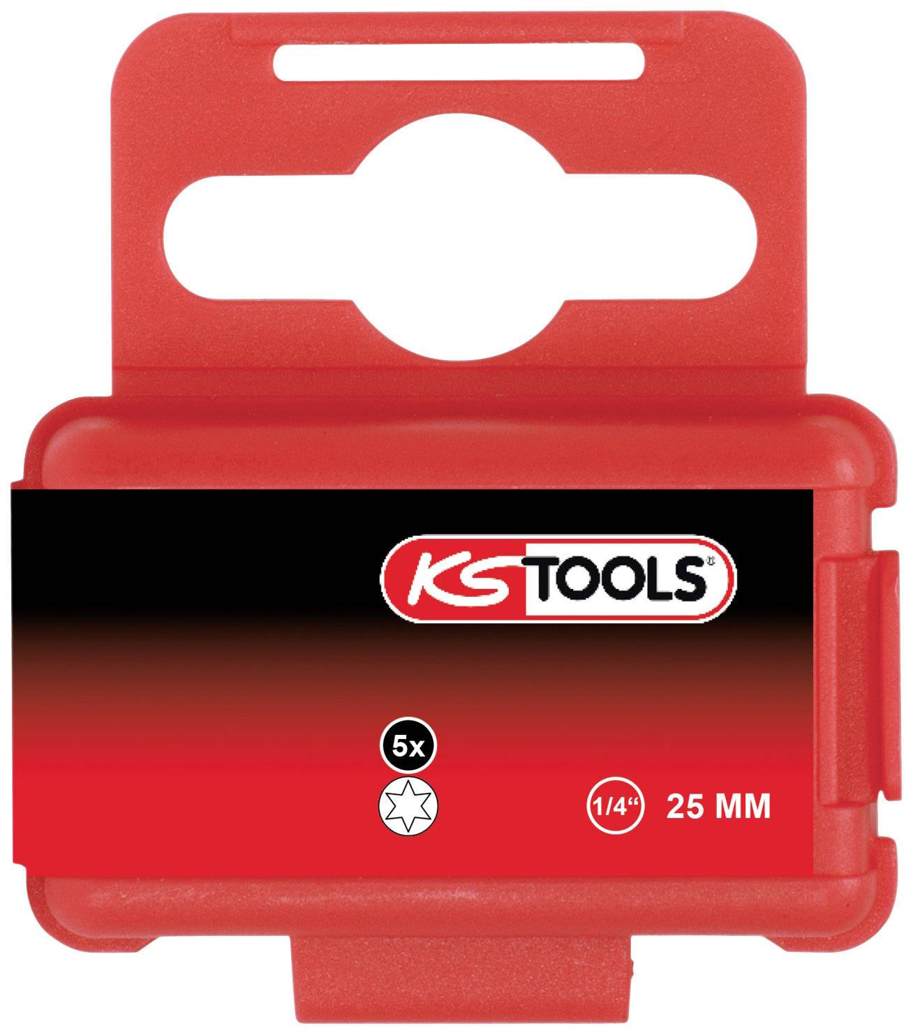 KS Tools 911.3500 9113500 Torx-Bit T 40 Spezialstahl vernickelt C 6.3 5 St.