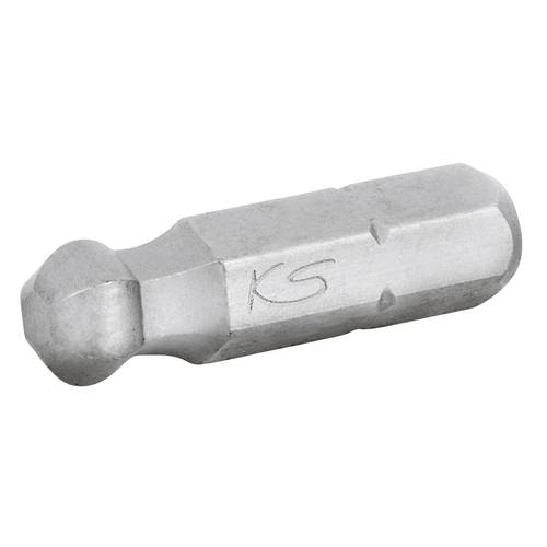KS Tools 911.3719 Sechskant-Bit Werkzeugstahl vernickelt C 6.3 5 St.