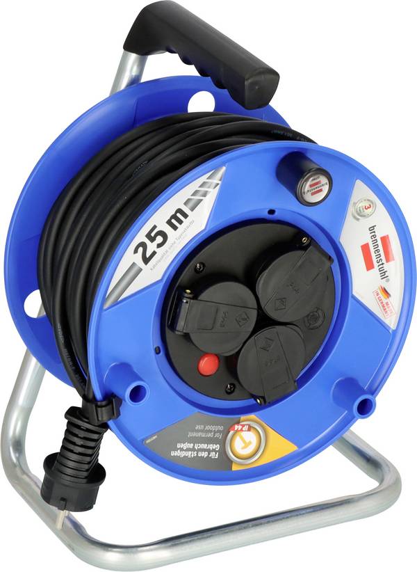 Brennenstuhl 9123020539 Kabeltrommel 25 m Schwarz Schutzkontakt-Stecker
