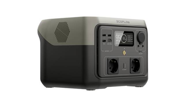 ECOFLOW River 2 Max Powerstation   LiFePO 4  Schwarz mit Laderegler