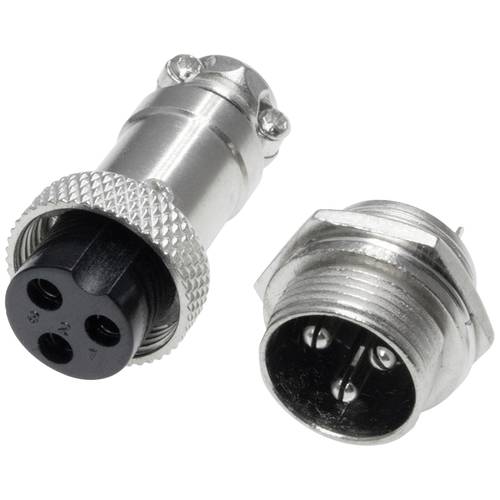 Thumbnail - Pollin 453552 Rundsteckverbinder Buchse, Einbau, Stecker Gesamtpolzahl: 3 1 Set