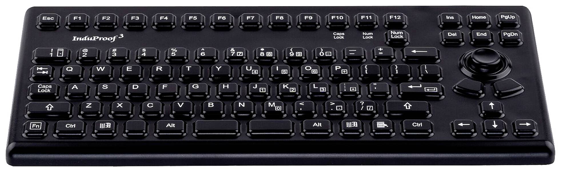 GETT InduProof3 MB USB Silikon IP68 Tastatur Mousebutton wasserdicht desinfizierbar schwarz