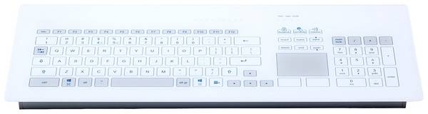 GETT TKR-103-TOUCH-ADH-USB-DE Kabelgebunden Tastatur Deutsch, QWERTZ Weiß IP65