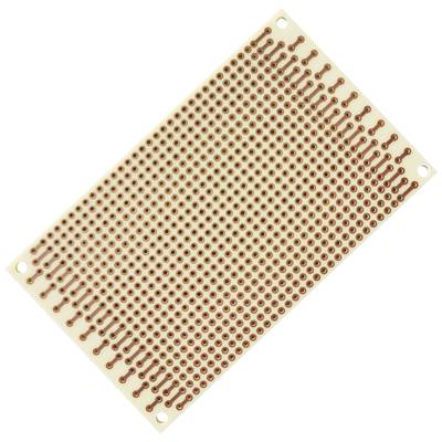 Lochrasterplatine mit vielen kleinen Löchern in einem Rechteckmuster, verwendet für das Prototyping elektronischer Schaltungen.