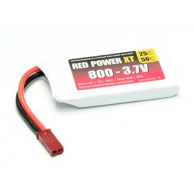 Red Power Modellbau-Akkupack (LiPo) 3.7 V 800 mAh  25 C Softcase JST, BEC