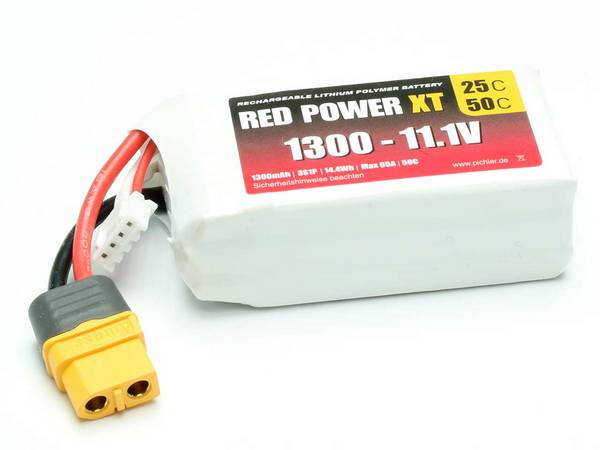 Red Power Modellbau-Akkupack (LiPo) 11.1 V 1300 mAh Zellen-Zahl: 3 Softcase XT60