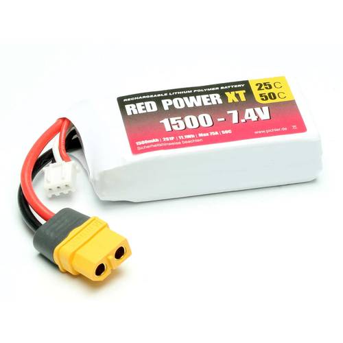 Red Power Modellbau-Akkupack (LiPo) 7.4 V 1500 mAh Softcase XT60