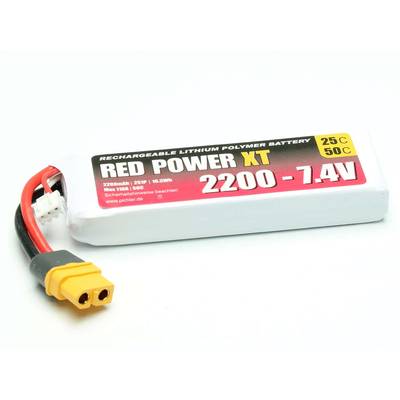 Red Power Modellbau-Akkupack (LiPo) 7.4 V 2200 mAh   Softcase XT60