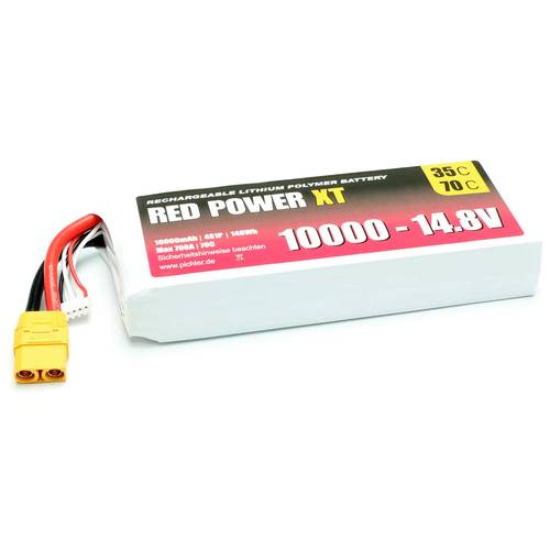 Red Power Modellbau-Akkupack (LiPo) 14.8 V 10 Ah 35 C Softcase XT90
