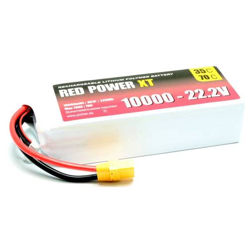 Red Power Modellbau-Akkupack (LiPo) 22.2 V 10 Ah 35 C Softcase XT90