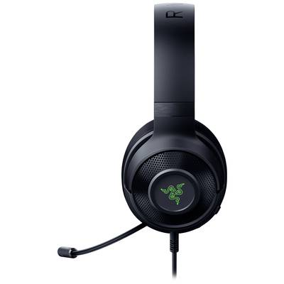 RAZER Kraken V3 X Gaming Over Ear Headset kabelgebunden Virtual Surround Schwarz  Headset, Lautstärkeregelung, Mikrofon-
