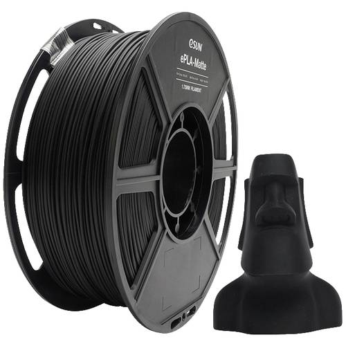 Thumbnail - ESUN ePLA-Matte Black Filament PLA Matt 1.75 mm 1 kg Schwarz (matt)