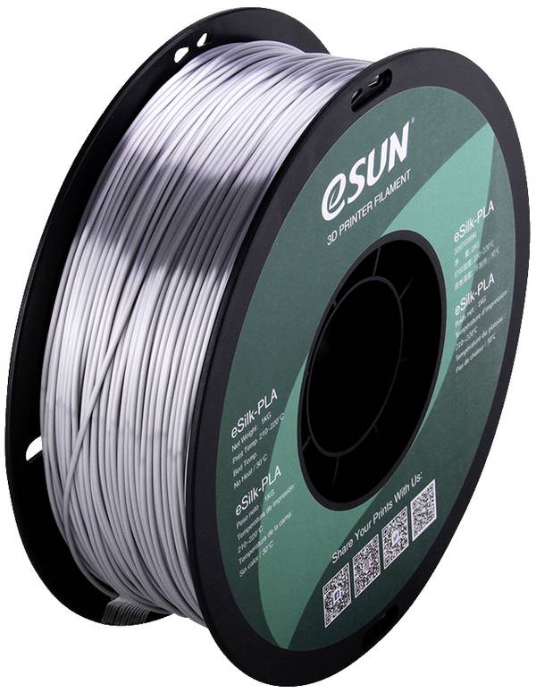 ESUN ePLA-Silk Silver  Filament PLA  1.75 mm 1 kg Silber (metallic)