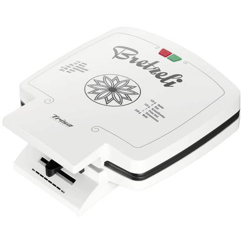 Trisa Bricelet Classique Waffeleisen Antihaftbeschichtung, klappbar, Kontrollleuchte, stufenloser Temperaturregler Weiß