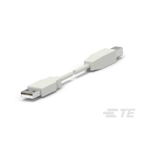 TE Connectivity USB-Kabel USB-A Stecker, USB-B Stecker 1.00 m 1487587-1