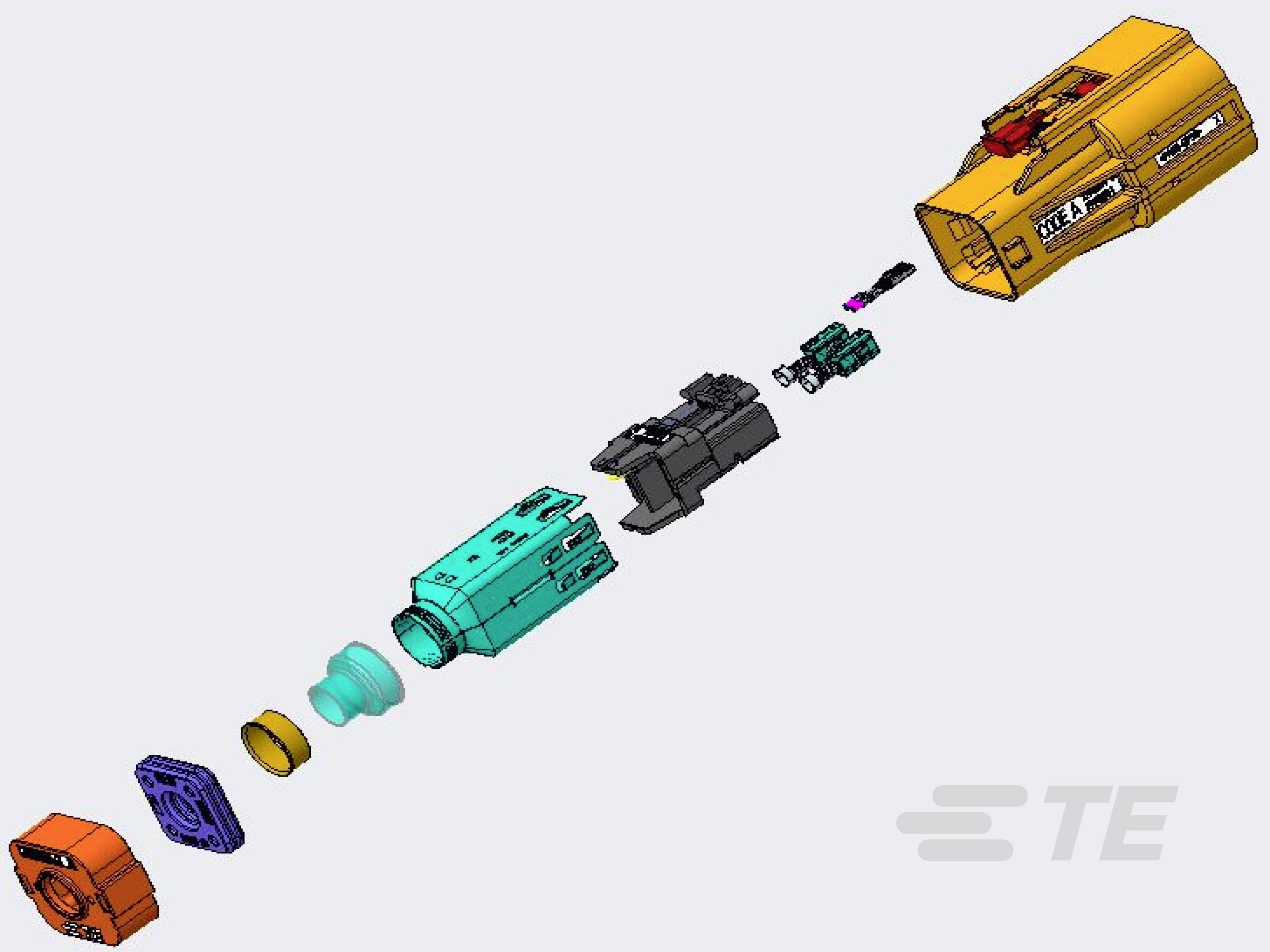 TE Connectivity YHVA630-2PHM-6MM-A Male behuizing (kabel) Inhoud: 1 stuk(s) Package